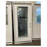 36" x 80" LH Fiberglass FV Deco Glass Ext. Door