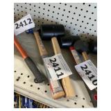 Hammer and rubber Mallet x 2