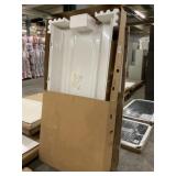 36" x 74" White Plastic Back Shower Wall