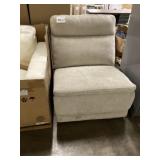 Pleather Chair To Sectional In Light Gray