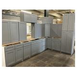 15pc. Silvercreek Platinum Shaker 36" Kitchen Set