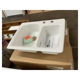 25" x 18" Swan Double Bowl Composite Sink x2