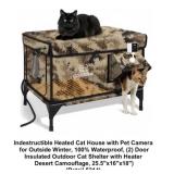 Clawsable Heated Cat House w/Camera