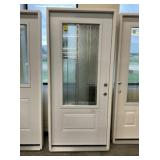 36" x 80" LH Steel MV Deco Glass Exterior Door