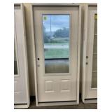 36" x 80" RH Fiberglass Mid-View Exterior Door