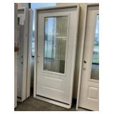 36" x 80" RH Steel MV Deco Glass Exterior Door
