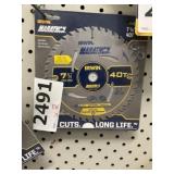 Irwin 7-1/4" 40T Carbide Tipped Saw Blade x 2