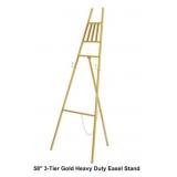 58" 3-Tier Gold Frame Heavy-Duty Easel