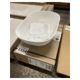 15" White Rectangle Vessel Sink x2