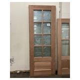 36" x 96" Mahogany 8-Light Interior Door Slab x2