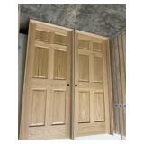 32" x 80" RH Prefinished Oak 6-Panel Interior Do
