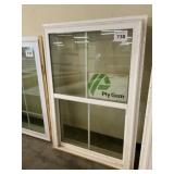 35-1/2" x 53-1/2" White Vinyl Single Hung Window