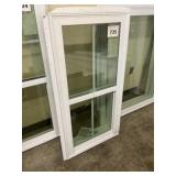 24" x 48" White Vinyl Single Hung Window