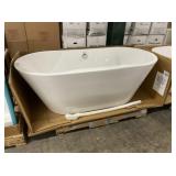 66.9" White Acrylic Freestanding Bathtub