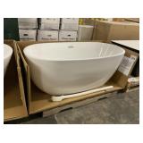 59" White Acrylic Freestanding Bathtub