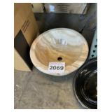 Round Cream Vessel Sink