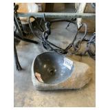 Wrought Iron Wall Mount w/ Stone Vessel Sink
