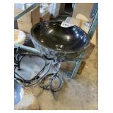 Wrought Iron Base w/ Black Vessel Sink