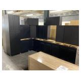 15pc. Silvercreek Matte Black Shaker 36" Kitchen