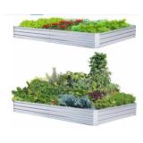 2-Pack Galvanized Raised Garden Bed x 2