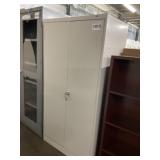 36" x 72" Double Door Gray Cabinet