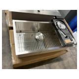 32" Stainless Steel Undermount Sink w/ Faucet