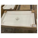 32" x 60" White Center Drain Shower Base