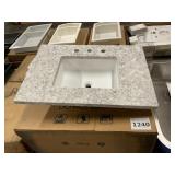 32" x 22" Stone Single bowl Vanity Top