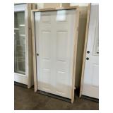 36" x 72" RH Steel 6-Panel Exterior Short Door