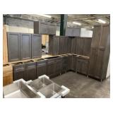 15pc. Silvercreek West Point Gray 36" Kitchen Set