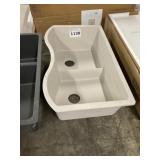 33" Double Bowl Composite Sink in Beige