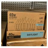 Case Of Candelabra Base 40W Replacement Bulbs