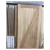 42" x 84" White Cedar Z-Style BarnDoor w/ HW x 2