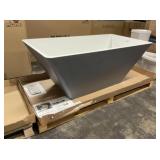 Acquabella 59" Black Freestanding Bathtub