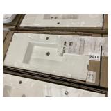 55" White Composite Vanity Top