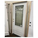 36" x 80" RH Steel 3/4 View Door W/ Deco Glass