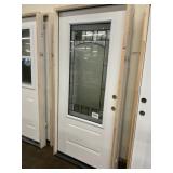36" x 80" LH Steel 3/4 View Door W/ Deco Glass