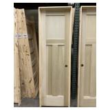 28" x 80" LH Poplar 3-Panel Square Top Door