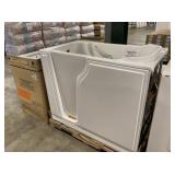 52" x 30" White Walk In Bathtub With 6 Water Jets