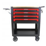 Artmanï¿½ Tool Cart With Drawers and wood Top