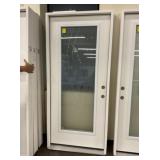 36" x 80" LH Fiberglass FV Deco Glass Ext. Door
