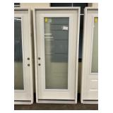 36" x 80" RH Fiberglass FV Deco Glass Ext. Door