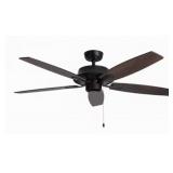 Scoop 52" Indoor Ceiling Fan in Black