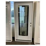 36" x 80" LH Steel FV Deco Glass Exterior Door