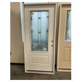 36" x 80" LH Fiberglass MV Deco Glass Ext. Door