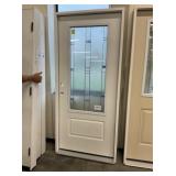 36" x 80" RH Fiberglass MV Deco Glass Ext. Door