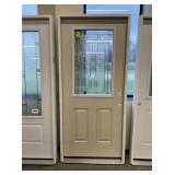 36" x 80" LH Fiberglass HV Deco Glass Ext. Door
