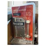 3 Pack Of 3-1/2" Hinges And Doorstop x7