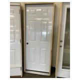 32" x 80" RH Steel Prefinished 6-Panel Ext. Door