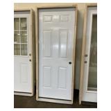 32" x 80" LH Steel Prefinished 6-Panel Ext. Door